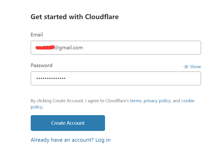 注册Cloudflare账号