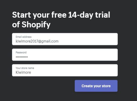 Shopify注册
